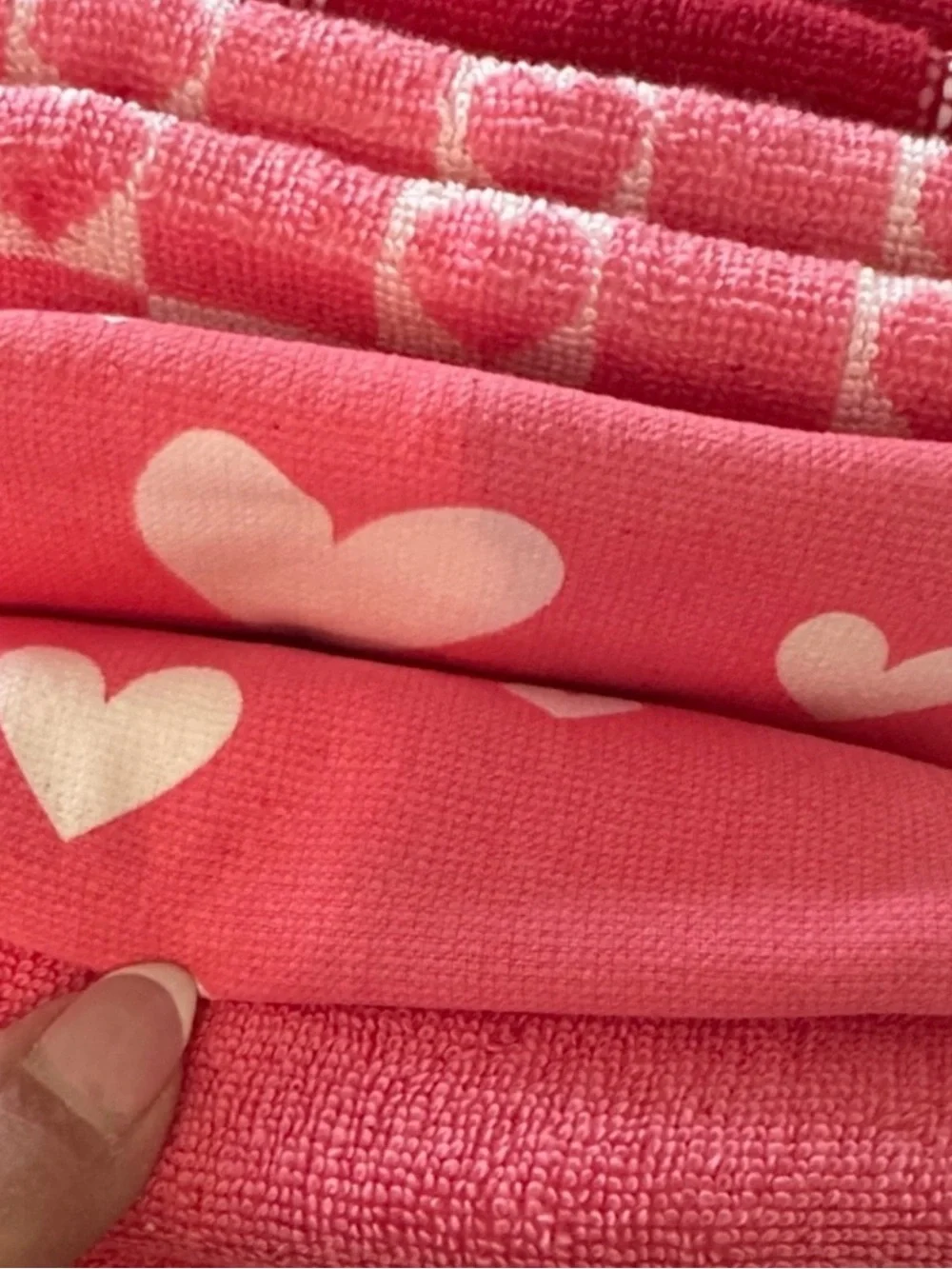 Member's Mark Pink Heart Kitchen Towel Set - 8 Pack NWT